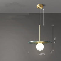 Suspension Gianna Marble Flatshade - Design Exclusif | Marco Lucetti Vert - 30cm