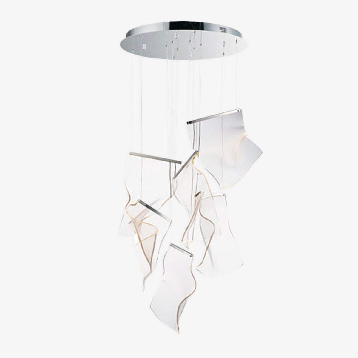 Suspension GlassLux en verre Lamina | Marco Lucetti