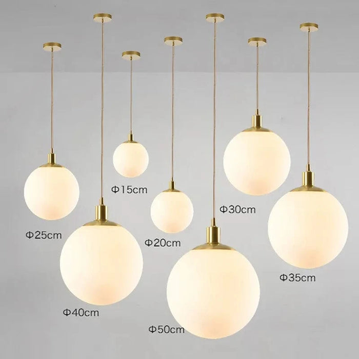 Suspension Globe Verre Blanc - Luminor | Marco Lucetti