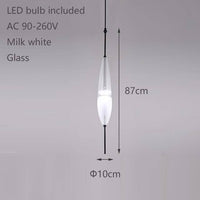 Suspension goutte bleue en verre moderne | Marco Lucetti F / Blanc / Fédération de russie