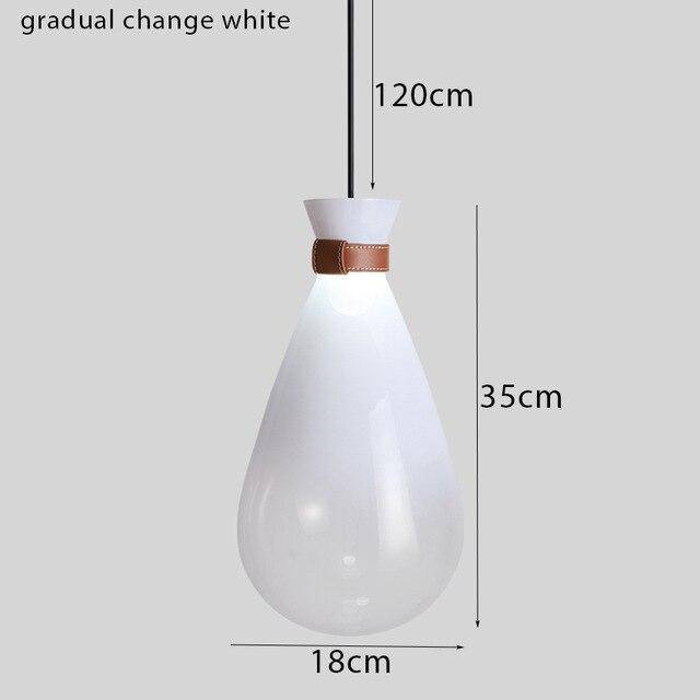 Suspension "Goutte de Verre Fumé" Sitting | Marco Lucetti Blanc - 18 x 35cm / Naturelle