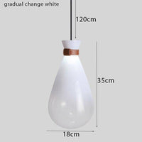 Suspension "Goutte de Verre Fumé" Sitting | Marco Lucetti Blanc - 18 x 35cm / Naturelle