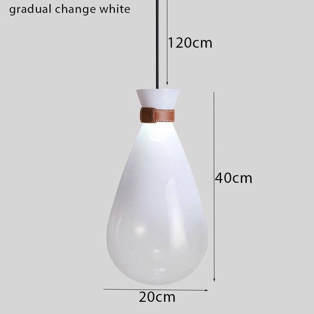 Suspension "Goutte de Verre Fumé" Sitting | Marco Lucetti Blanc - 20 x 40cm / Naturelle