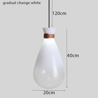 Suspension "Goutte de Verre Fumé" Sitting | Marco Lucetti Blanc - 20 x 40cm / Naturelle