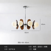 Suspension Haricots Brillants | Marco Lucetti Marron 8 têtes / Blanc froid