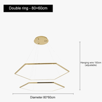 Suspension hexagonale multi-niveaux : Élégance illuminée | Marco Lucetti