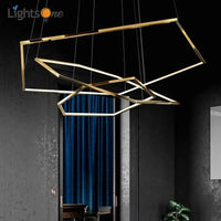 Suspension hexagonale multi-niveaux : Élégance illuminée | Marco Lucetti Taille 40cm