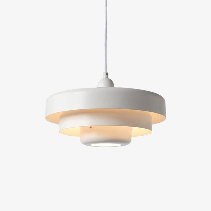 Suspension Hirphan avec abat-jour métal coloré | Marco Lucetti Blanc