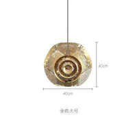 Suspension Hollowed - Une touche de luxe et de modernité | Marco Lucetti Doré - 40cm