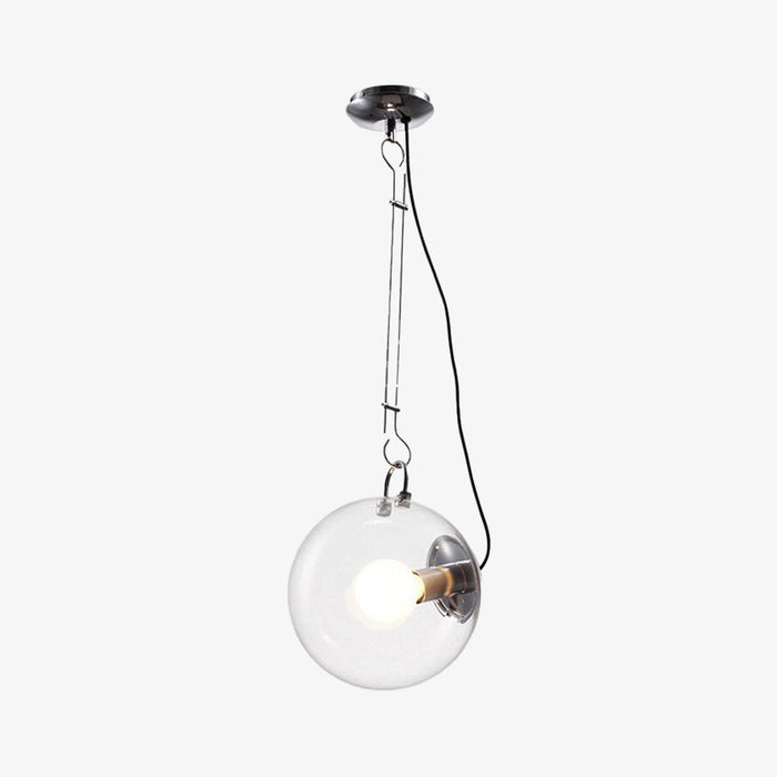 Suspension Irantzu - Argentée avec Globe en Verre