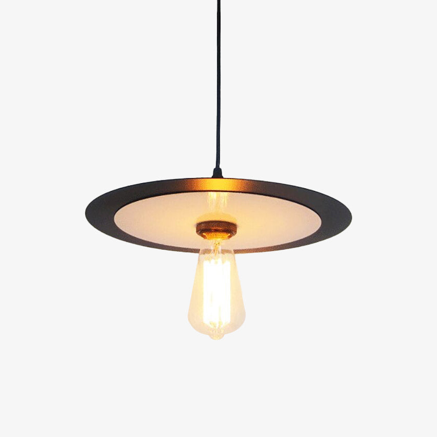Suspension Oxaly avec abat-jour plat circulaire