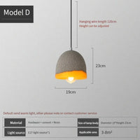 Suspension industrielle béton et ciment | Marco Lucetti D / AC110V / CHINE