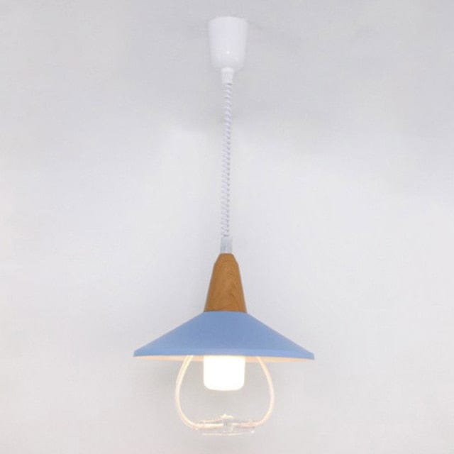 Suspension industrielle Casilda Conique Plate | Marco Lucetti Bleu / 20W - Chaude