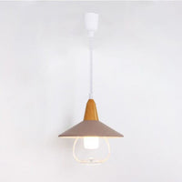 Suspension industrielle Casilda Conique Plate | Marco Lucetti Marron / 20W - Chaude