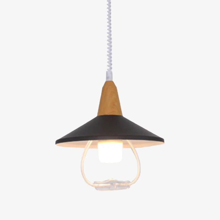 Suspension industrielle Casilda Conique Plate | Marco Lucetti Noir / 20W - Chaude