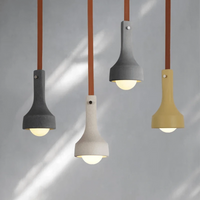 Suspension industrielle cuir & ciment rétro décoratif | Marco Lucetti