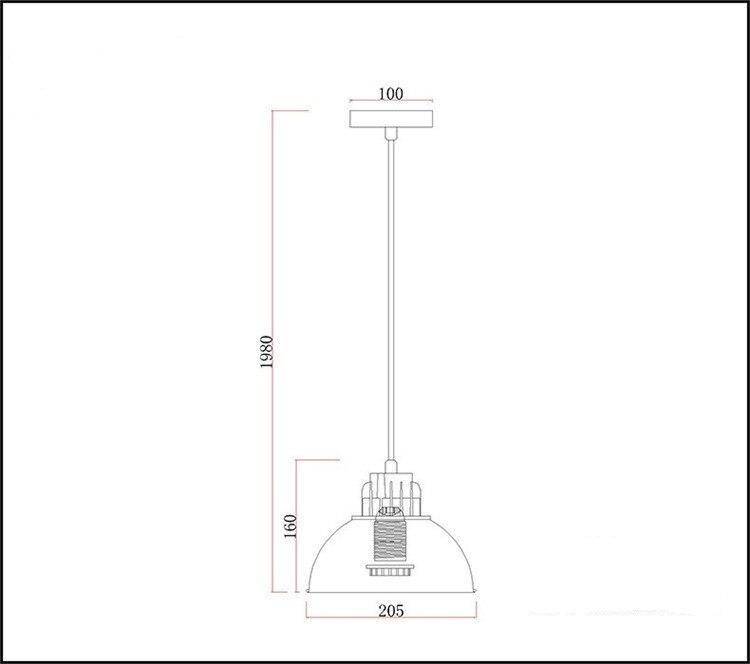 Suspension industrielle demi-boule rétro | Marco Lucetti
