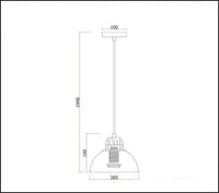 Suspension industrielle demi-boule rétro | Marco Lucetti
