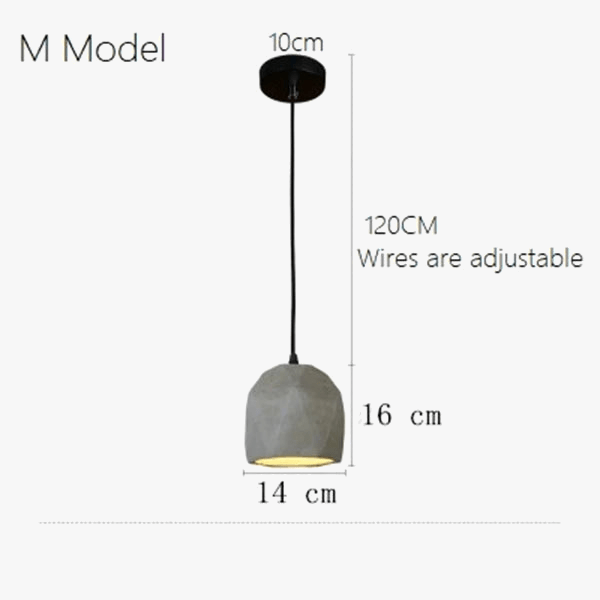 Suspension industrielle en béton au style rétro loft | Marco Lucetti