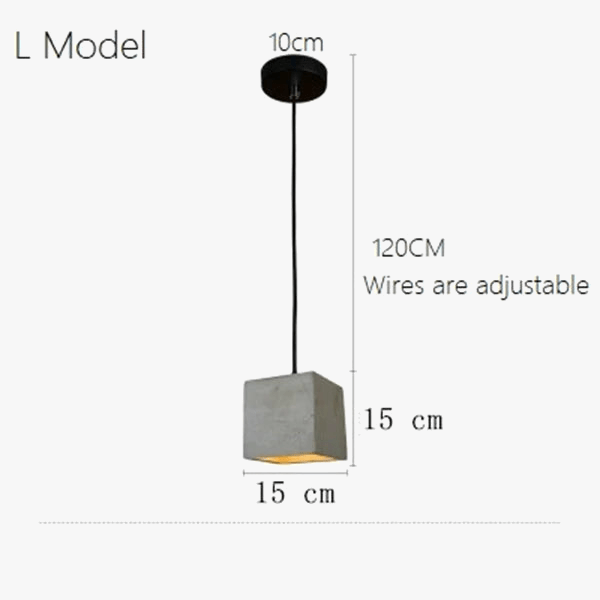 Suspension industrielle en béton au style rétro loft | Marco Lucetti