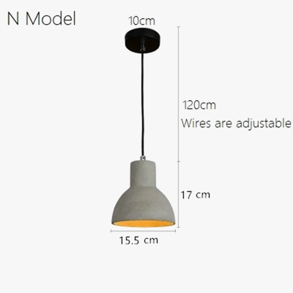 Suspension industrielle en béton au style rétro loft | Marco Lucetti