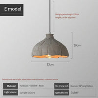 Suspension industrielle en béton au style rétro loft | Marco Lucetti E / AC220V / CHINE