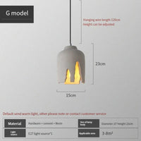 Suspension industrielle en béton au style rétro loft | Marco Lucetti G / AC220V / CHINE