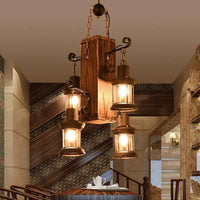 Suspension industrielle en bois et verre - Collection Lumino | Marco Lucetti