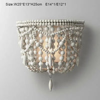 Suspension industrielle en bois style rétro | Marco Lucetti 1 LT Blanc Vintage / Chine