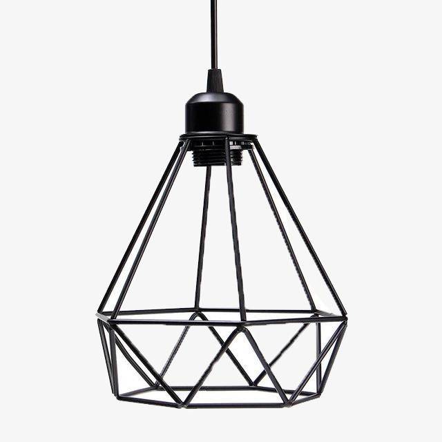 Suspension industrielle en cage métallique triangle | Marco Lucetti