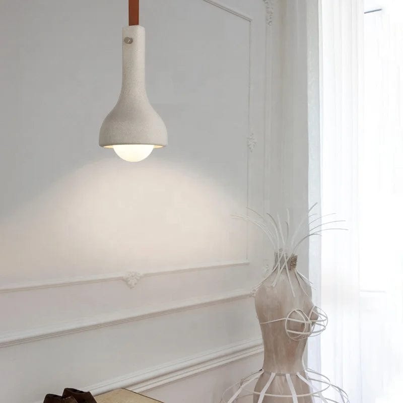 Suspension industrielle en cuir et ciment style rétro pour bar - Urban Vibe | Marco Lucetti