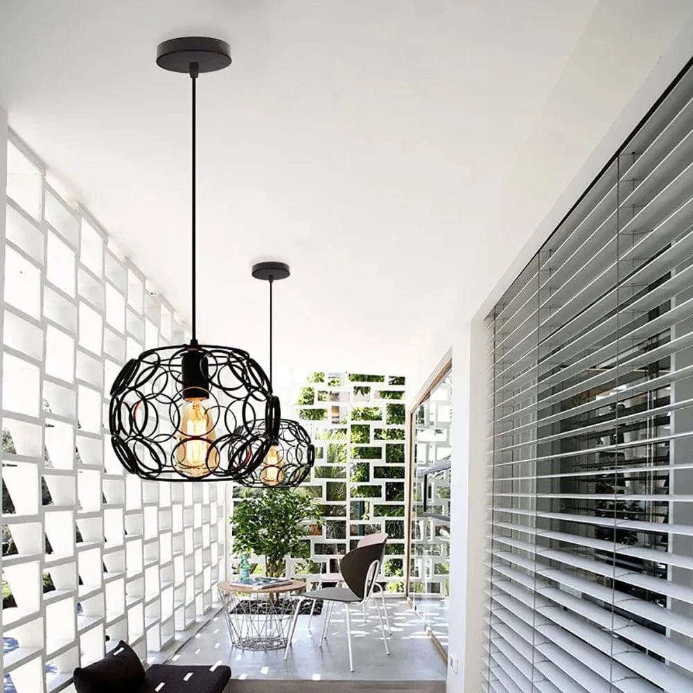 Suspension industrielle en fer au design vintage | Marco Lucetti