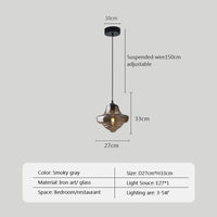Suspension industrielle en verre | Marco Lucetti B2 / Sans ampoule