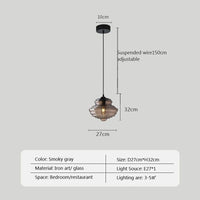 Suspension industrielle en verre | Marco Lucetti C1 / Sans ampoule