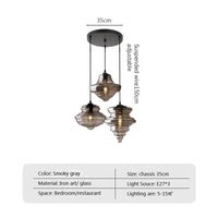 Suspension industrielle en verre | Marco Lucetti E1 / Sans ampoule