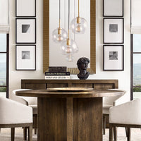 Suspension industrielle Haivy en verre et métal doré | Marco Lucetti