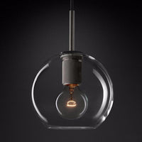 Suspension industrielle Haivy en verre et métal doré | Marco Lucetti B - Noir / 110V