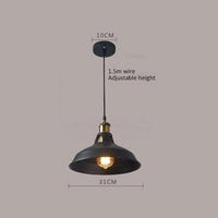 Suspension industrielle Inna Metal  | Marco Lucetti Noir - 31 cm