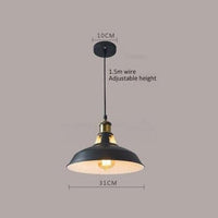 Suspension industrielle Inna Metal  | Marco Lucetti Noir et blanc - 31 cm