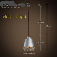 Suspension industrielle LED - Abat-jour cage grise | Marco Lucetti Chaude