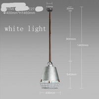 Suspension industrielle LED - Abat-jour cage grise | Marco Lucetti Froide