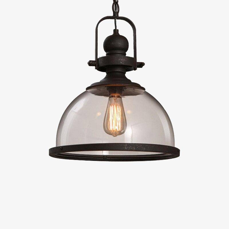 Suspension LED Loft en verre industrielle
