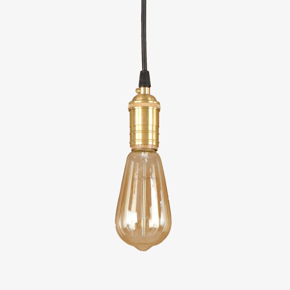 Suspension LED industrielle dorée Rayene