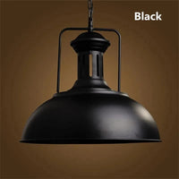 Suspension industrielle Loft Vintage E27 - Style Urbain | Marco Lucetti Noir / Diamètre 330mm / Blanc