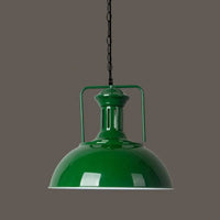 Suspension industrielle Loft Vintage E27 - Style Urbain | Marco Lucetti Vert / Diamètre 330mm / Blanc