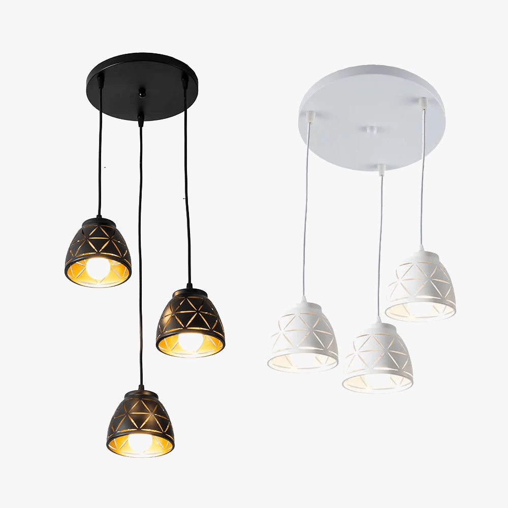 Suspension industrielle noir en métal. | Marco Lucetti