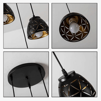 Suspension industrielle noir en métal. | Marco Lucetti