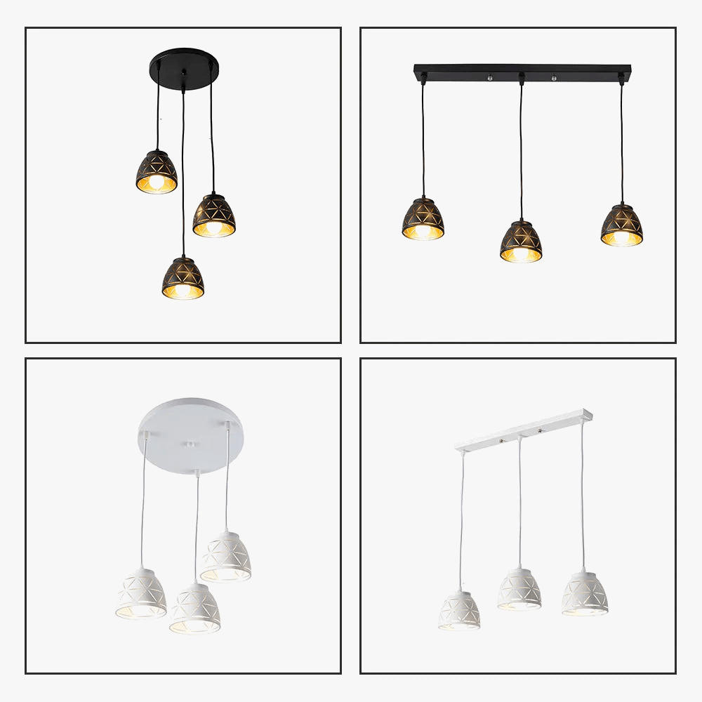 Suspension industrielle noir en métal. | Marco Lucetti