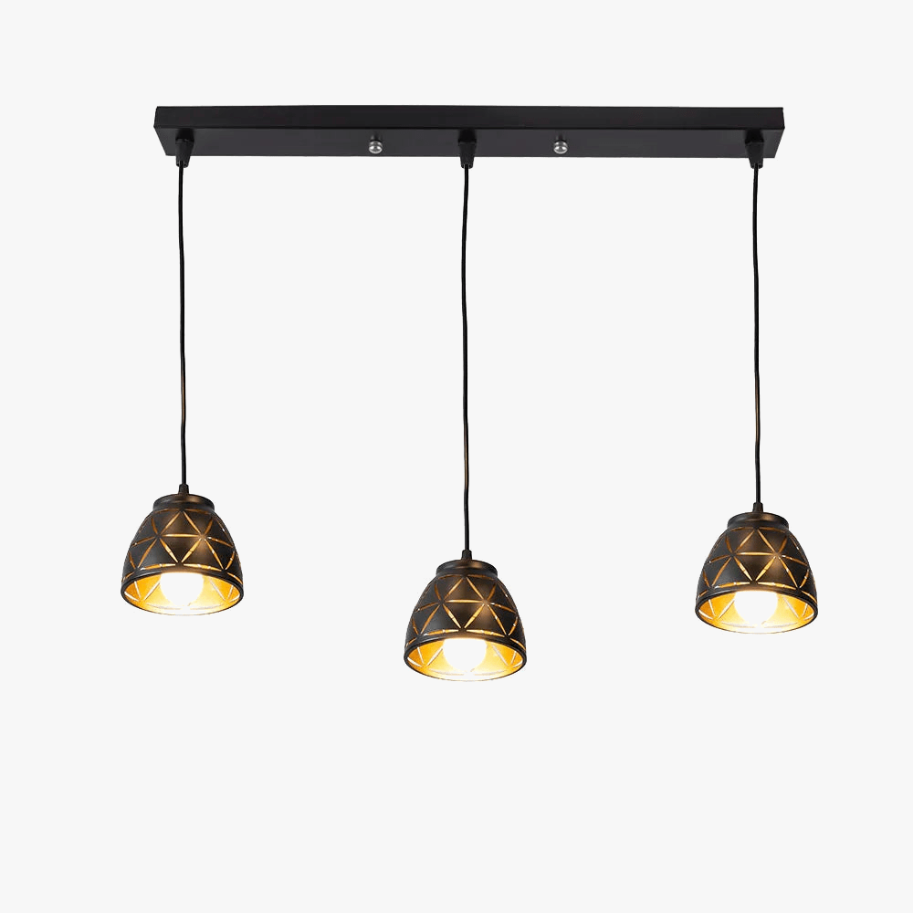 Suspension industrielle noir en métal. | Marco Lucetti