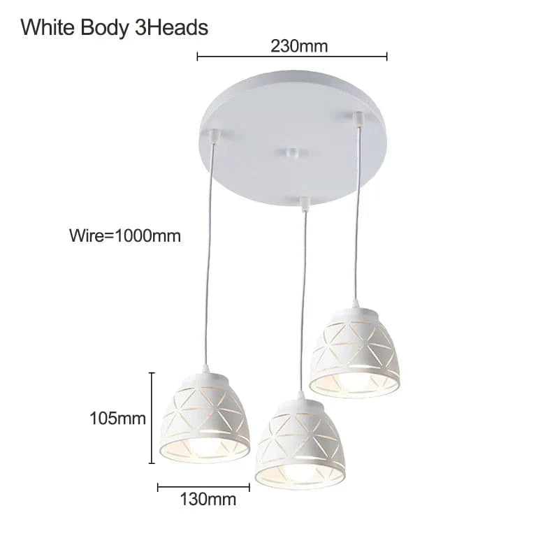 Suspension industrielle noir en métal. | Marco Lucetti B063-3R / Ampoule non incluse